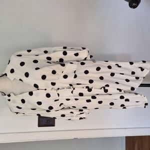 Polka Dot Button-Up Dress